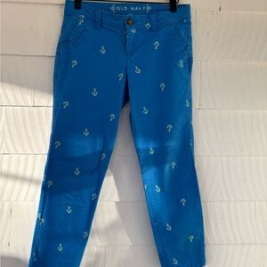 Old Navy Bright Blue Nautical Pants